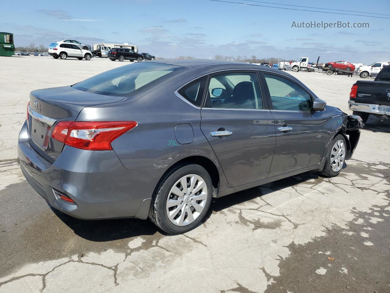 2019 Nissan Sentra S Серебряный vin: 3N1AB7AP1KY387429