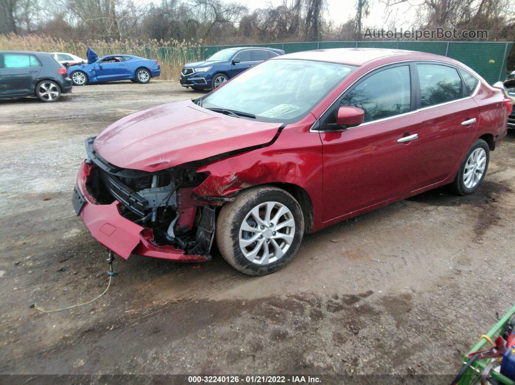 2019 Nissan Sentra Sv Red vin: 3N1AB7AP1KY391786