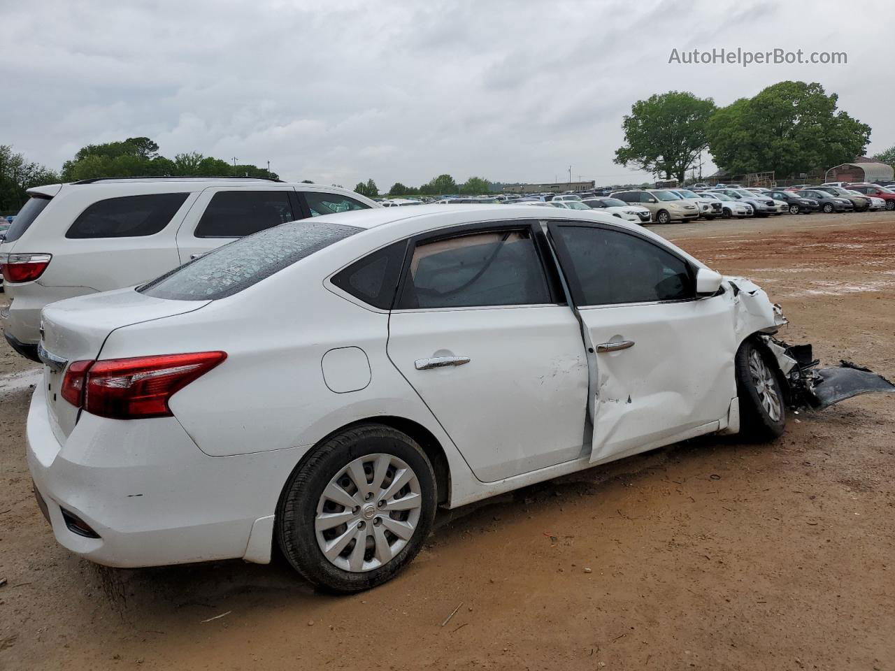 2019 Nissan Sentra S White vin: 3N1AB7AP1KY394185