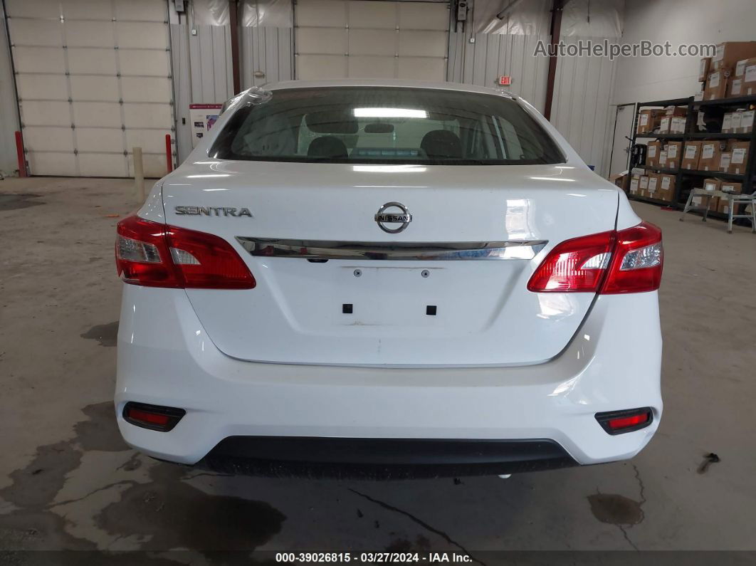 2019 Nissan Sentra S White vin: 3N1AB7AP1KY395191