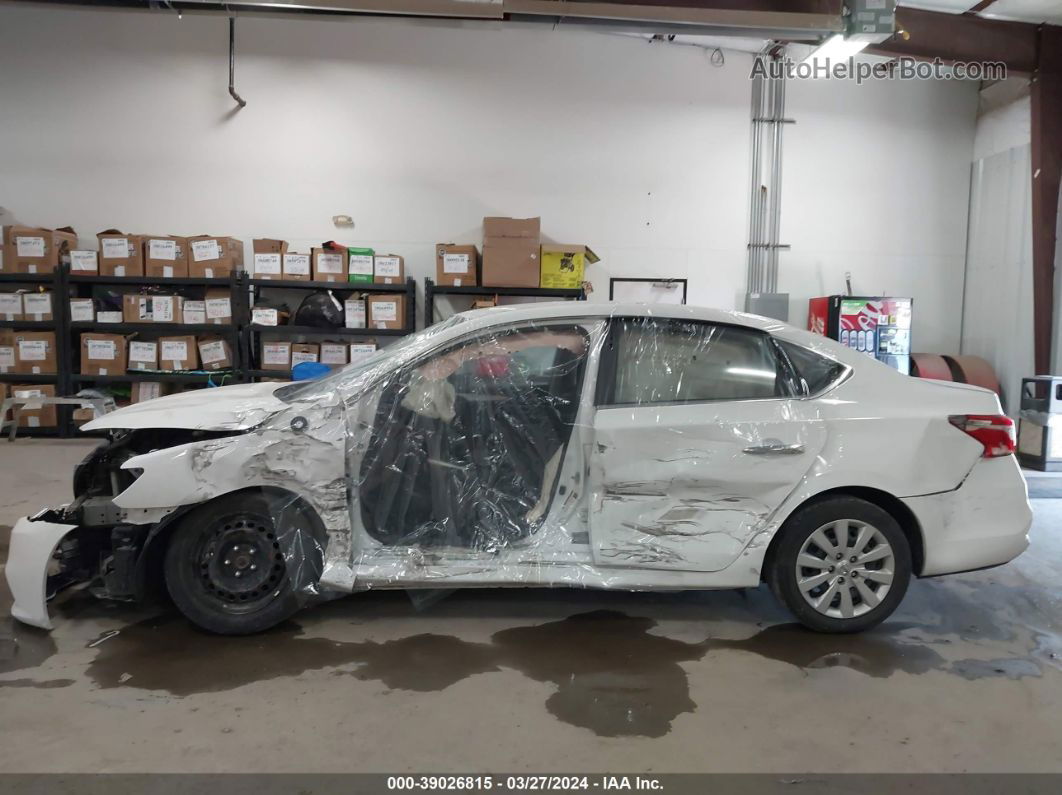 2019 Nissan Sentra S White vin: 3N1AB7AP1KY395191