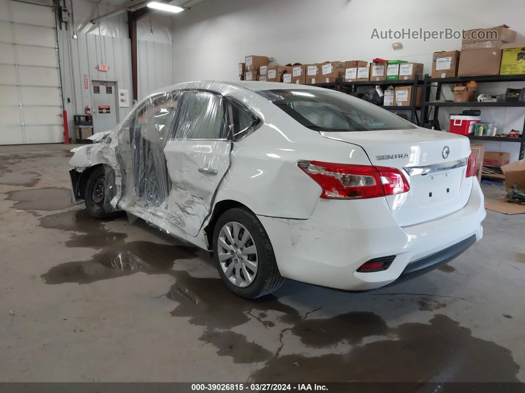 2019 Nissan Sentra S White vin: 3N1AB7AP1KY395191