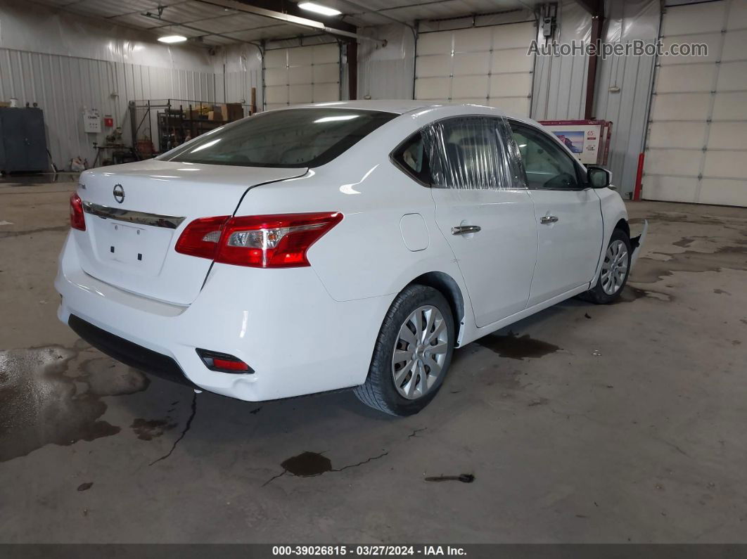 2019 Nissan Sentra S White vin: 3N1AB7AP1KY395191