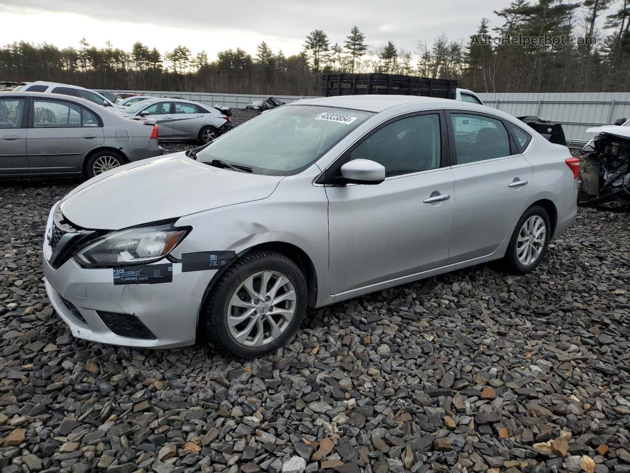 2019 Nissan Sentra S Silver vin: 3N1AB7AP1KY409543