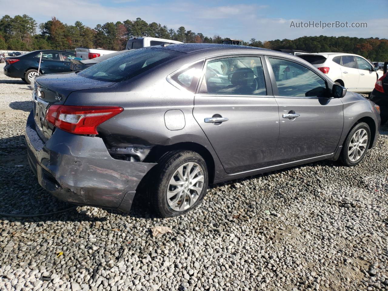 2019 Nissan Sentra S Серый vin: 3N1AB7AP1KY417772