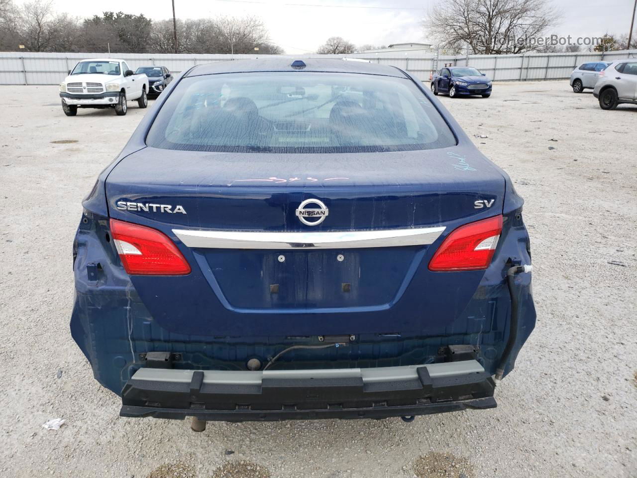 2019 Nissan Sentra S Синий vin: 3N1AB7AP1KY419683