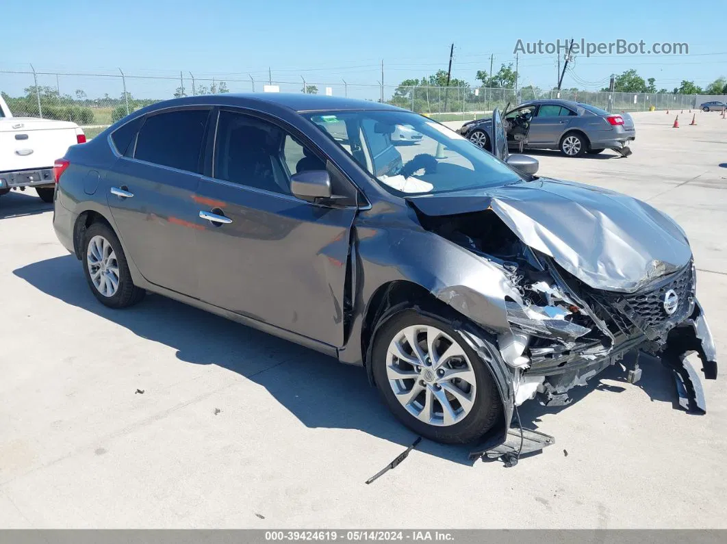 2019 Nissan Sentra Sv Gray vin: 3N1AB7AP1KY426438