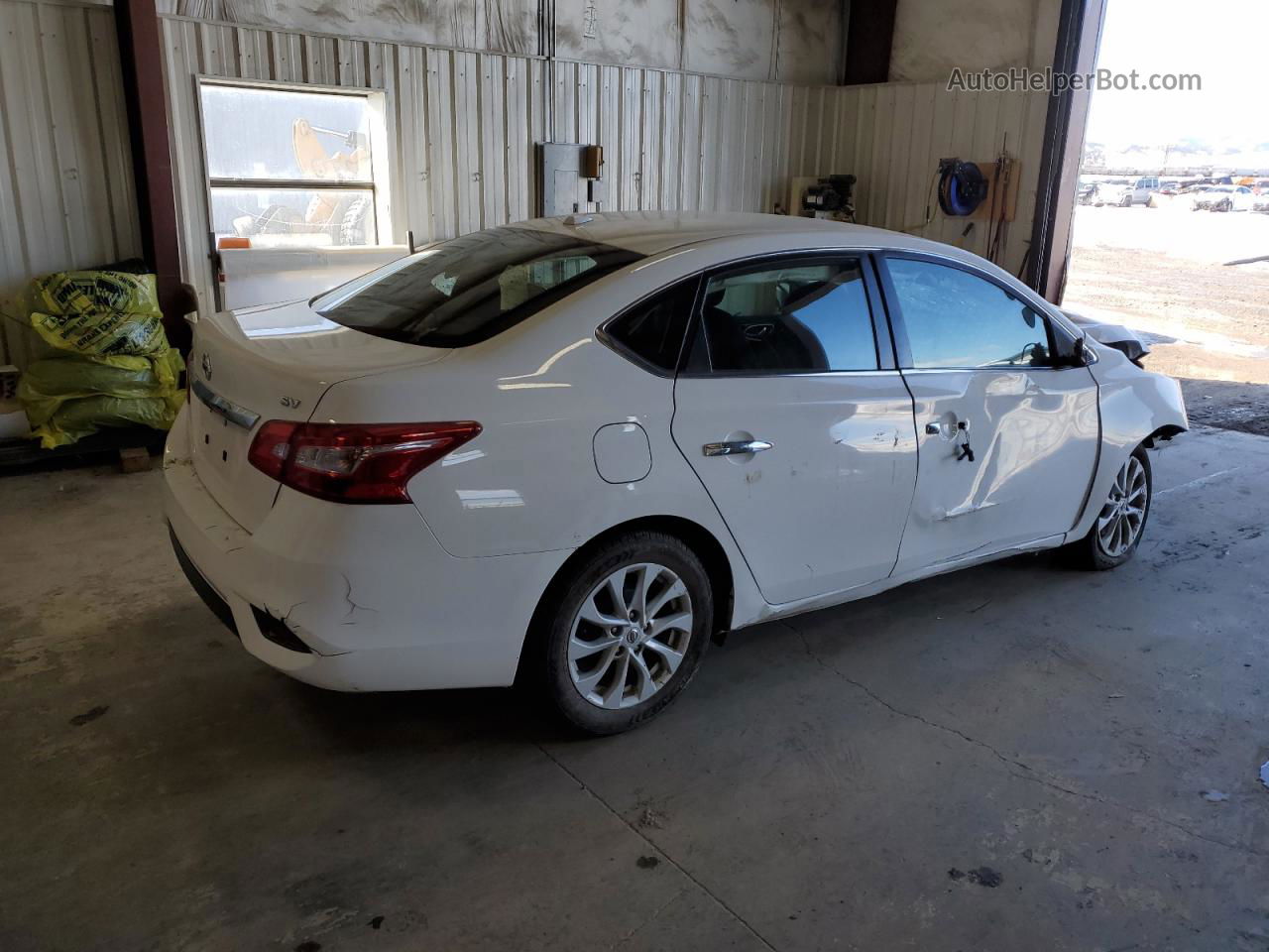 2019 Nissan Sentra S White vin: 3N1AB7AP1KY435351