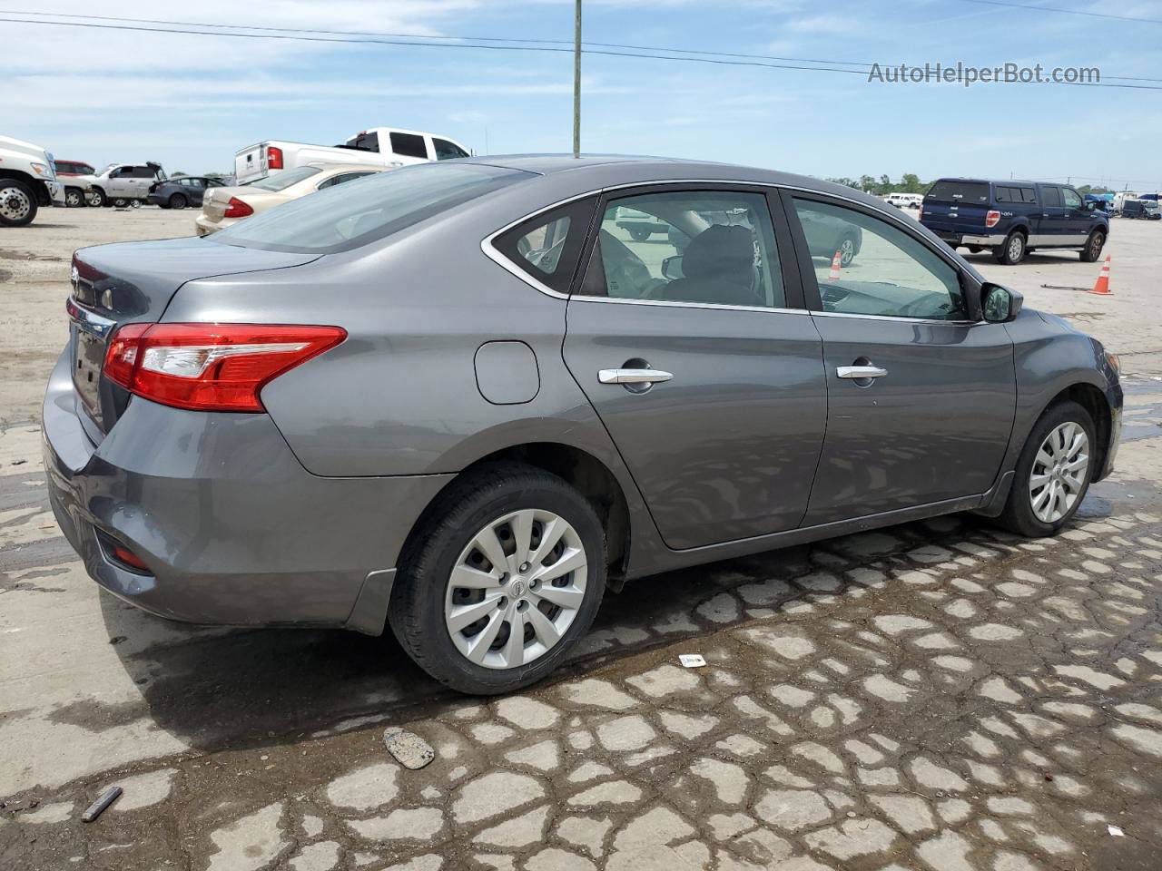 2019 Nissan Sentra S Серый vin: 3N1AB7AP1KY436662