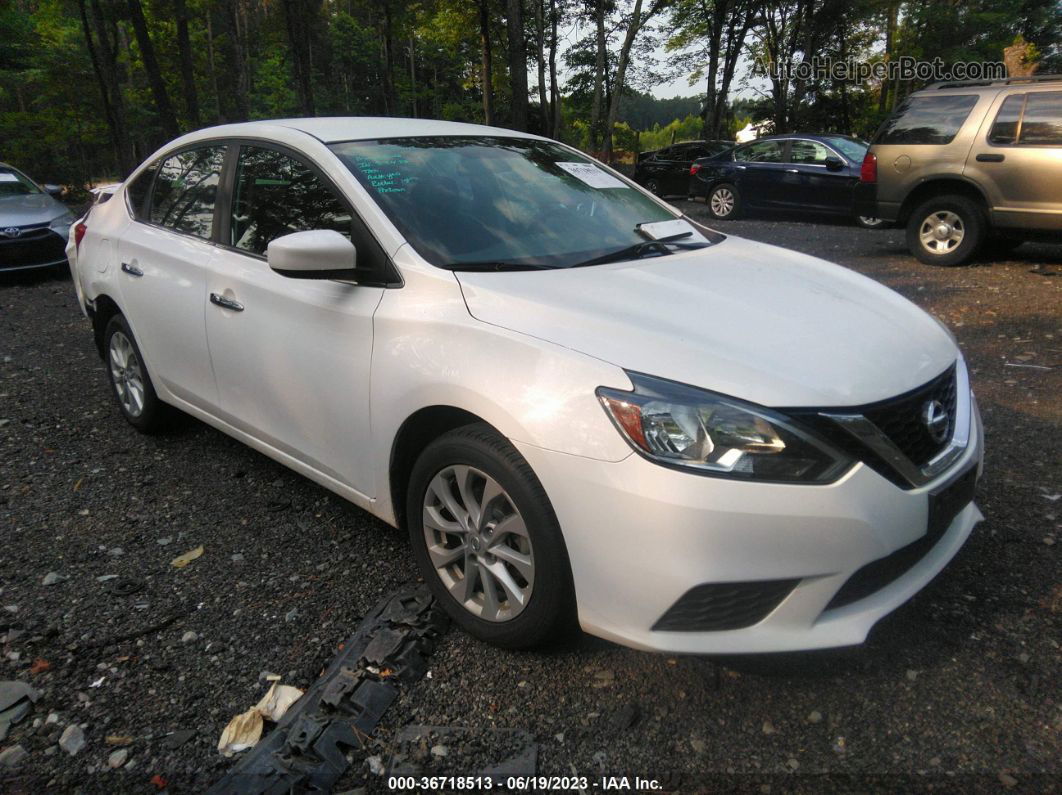 2019 Nissan Sentra Sv Белый vin: 3N1AB7AP1KY436855