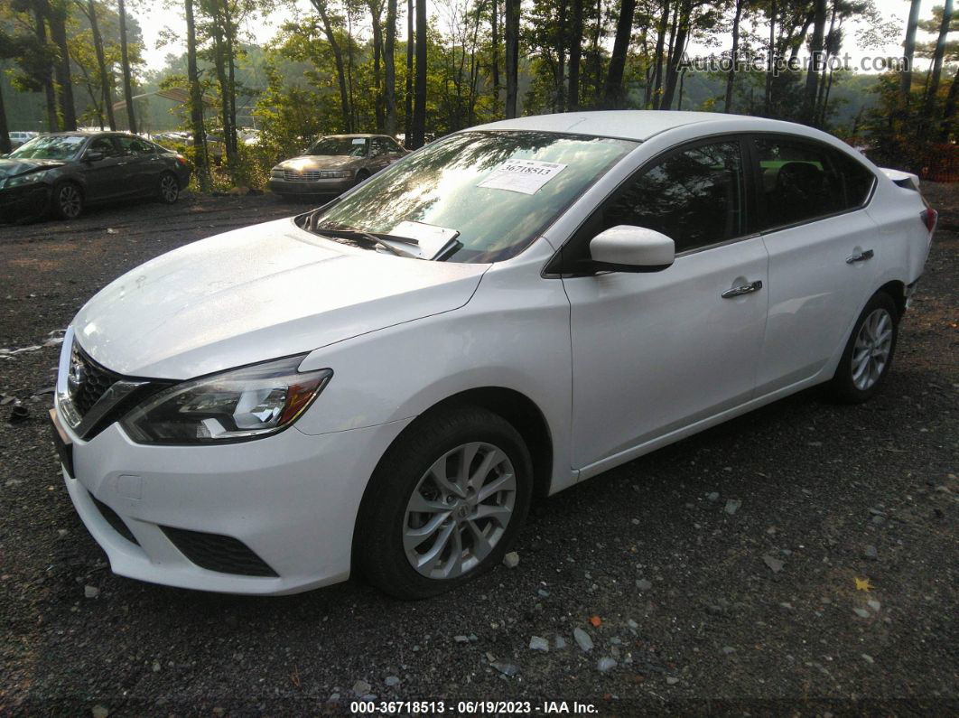 2019 Nissan Sentra Sv Белый vin: 3N1AB7AP1KY436855