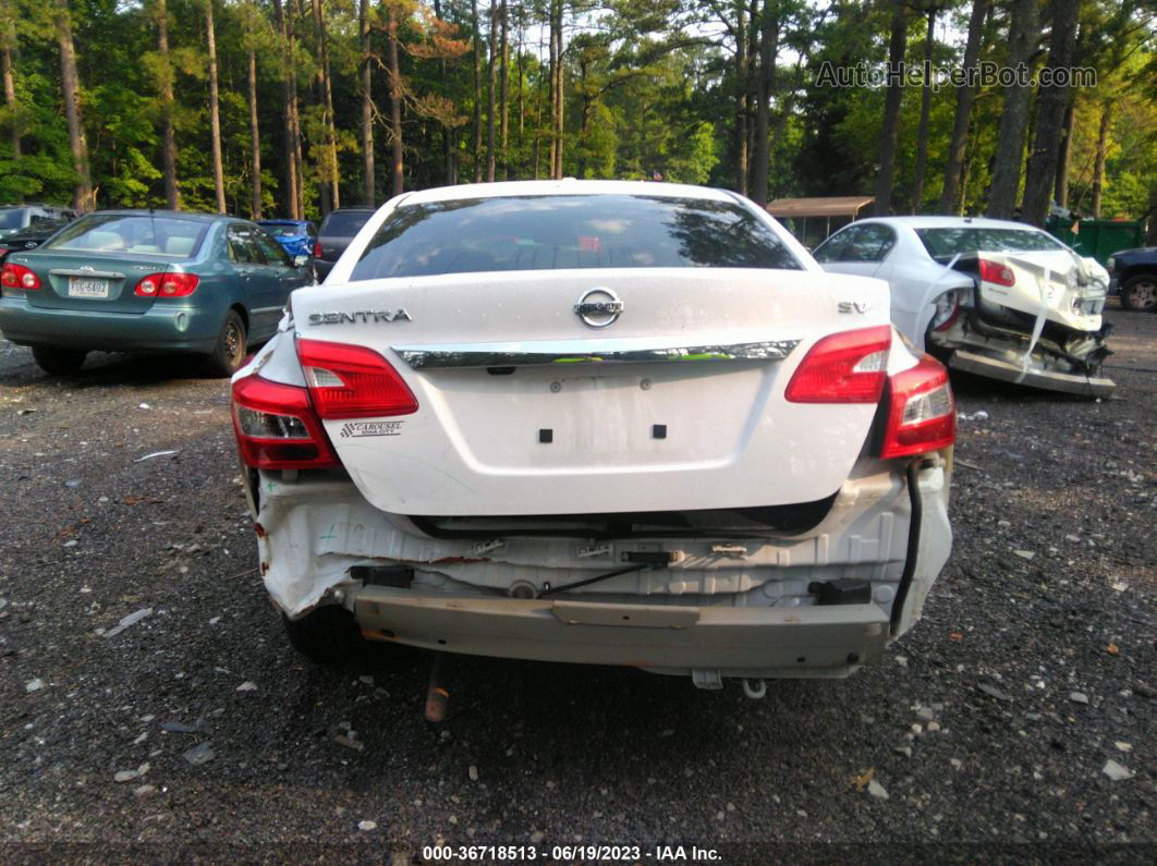 2019 Nissan Sentra Sv Белый vin: 3N1AB7AP1KY436855