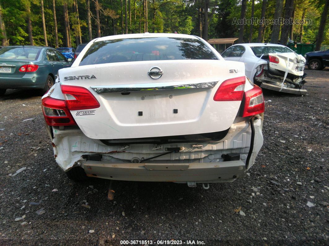 2019 Nissan Sentra Sv White vin: 3N1AB7AP1KY436855