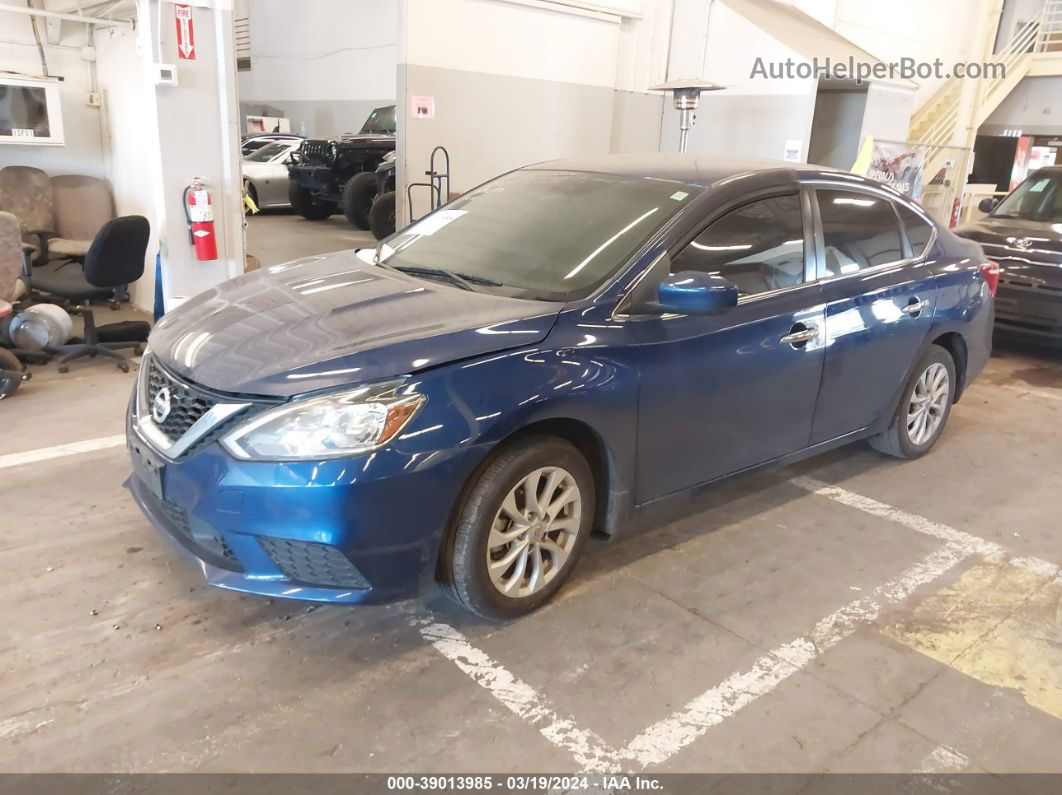 2019 Nissan Sentra Sv Blue vin: 3N1AB7AP1KY439948