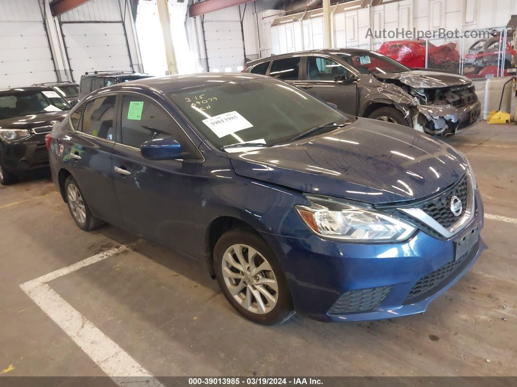 2019 Nissan Sentra Sv Blue vin: 3N1AB7AP1KY439948