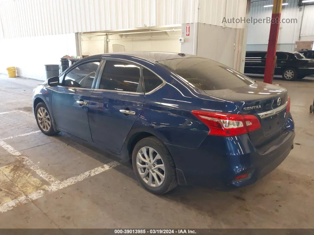 2019 Nissan Sentra Sv Blue vin: 3N1AB7AP1KY439948