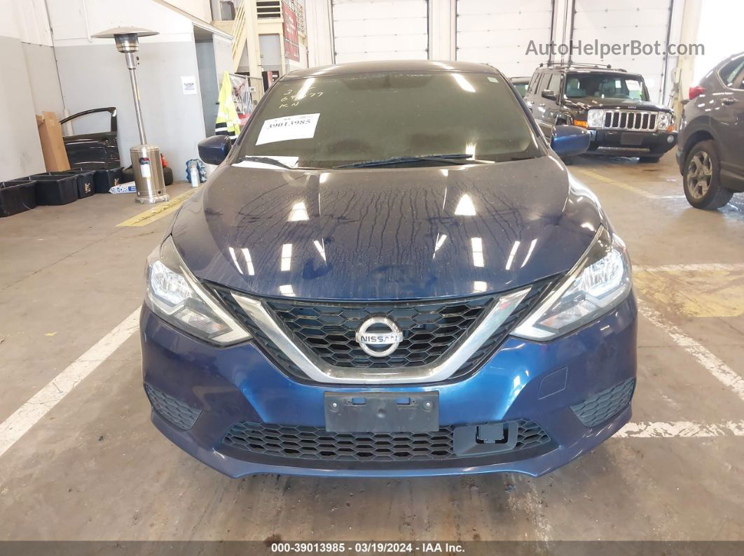 2019 Nissan Sentra Sv Blue vin: 3N1AB7AP1KY439948