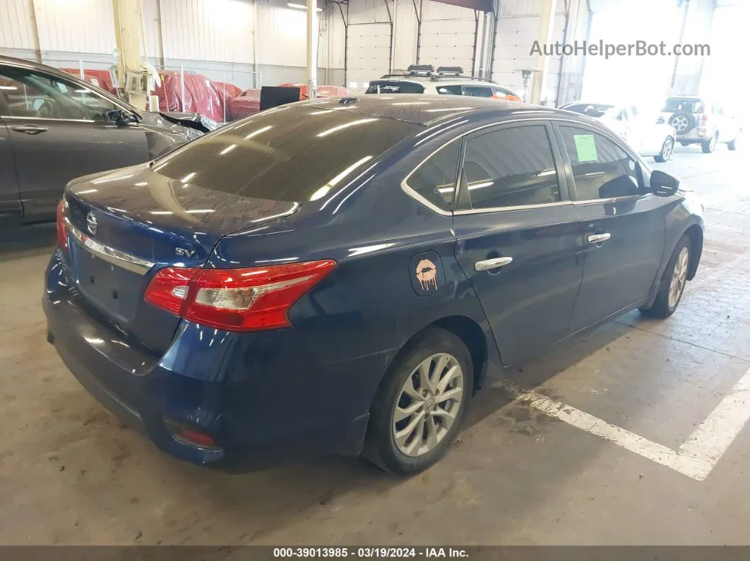 2019 Nissan Sentra Sv Blue vin: 3N1AB7AP1KY439948