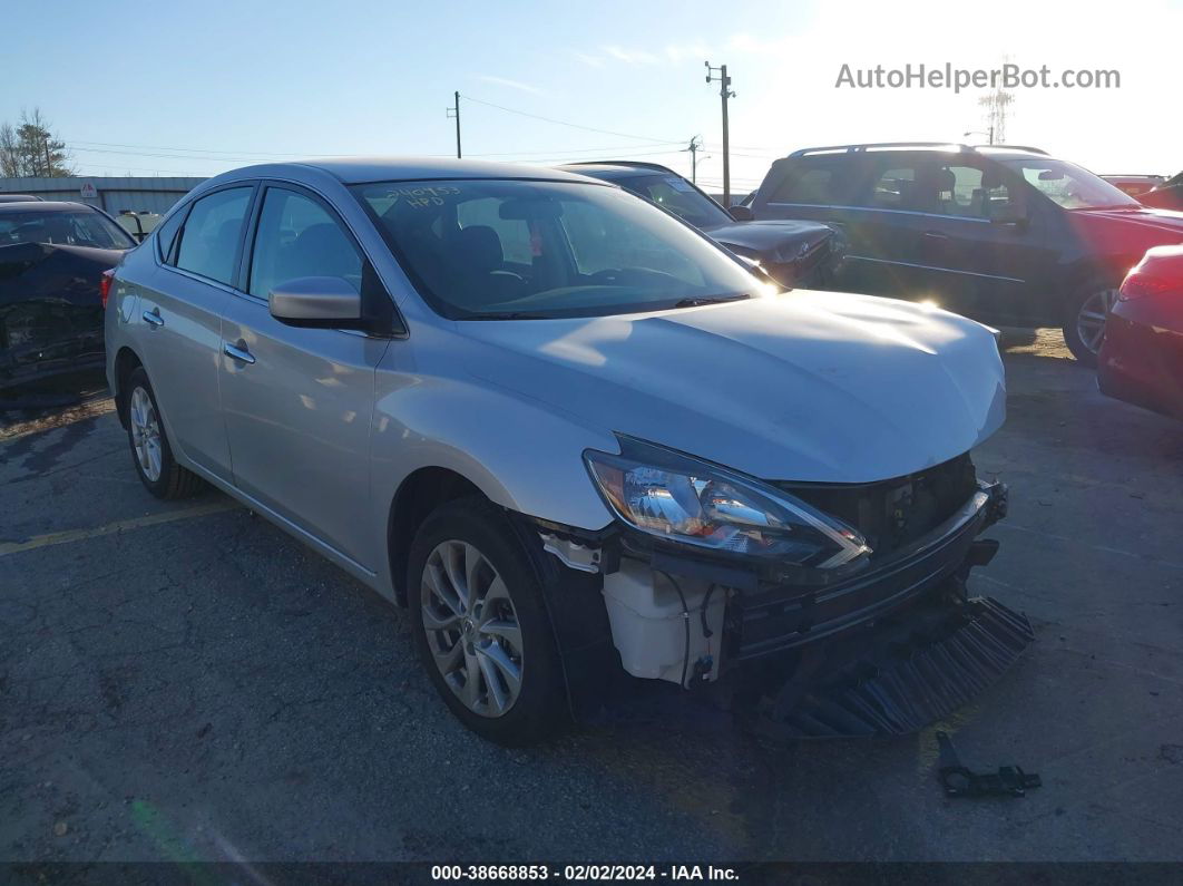 2019 Nissan Sentra Sv Серебряный vin: 3N1AB7AP1KY445233