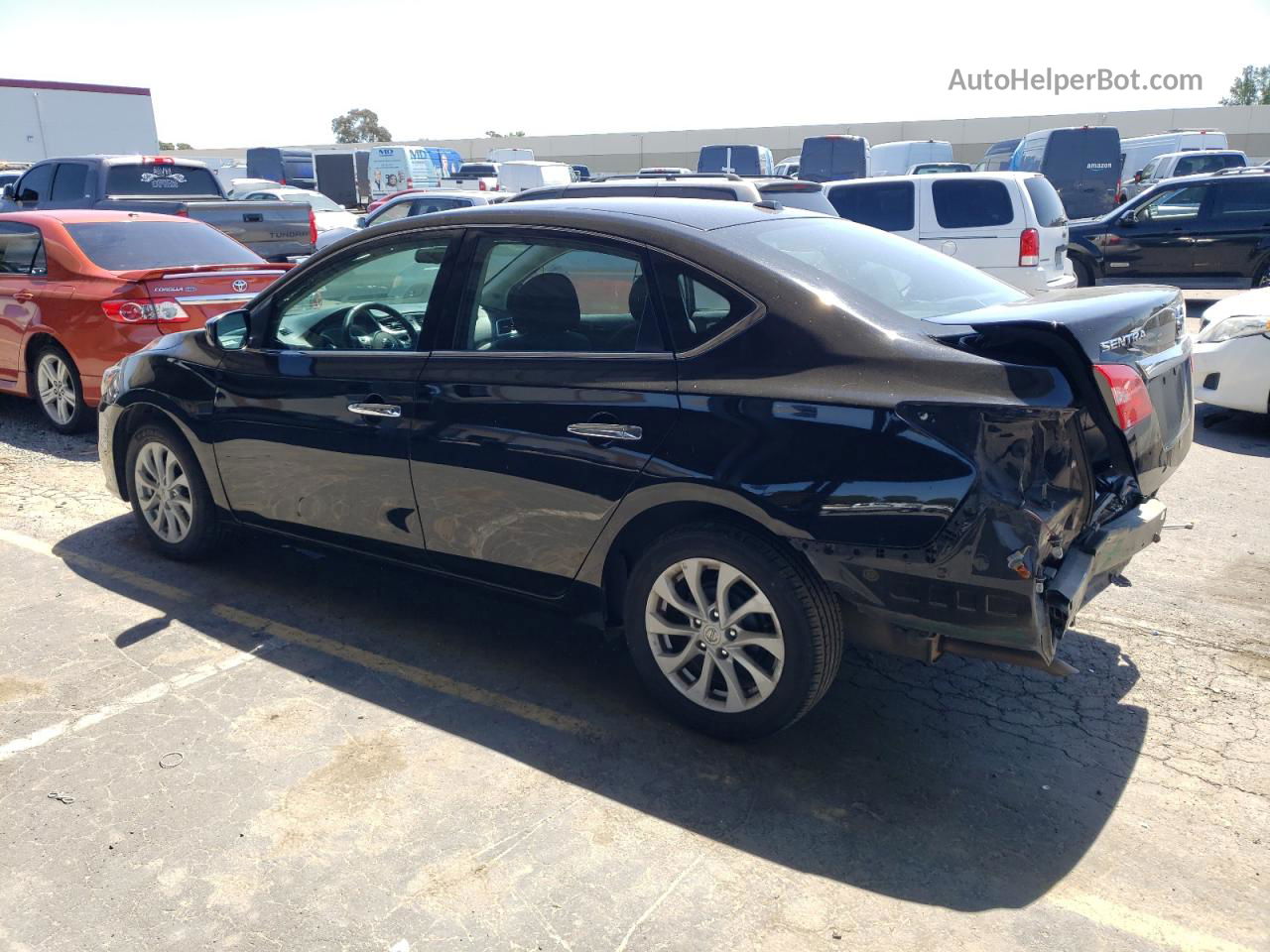 2019 Nissan Sentra S Black vin: 3N1AB7AP1KY450660