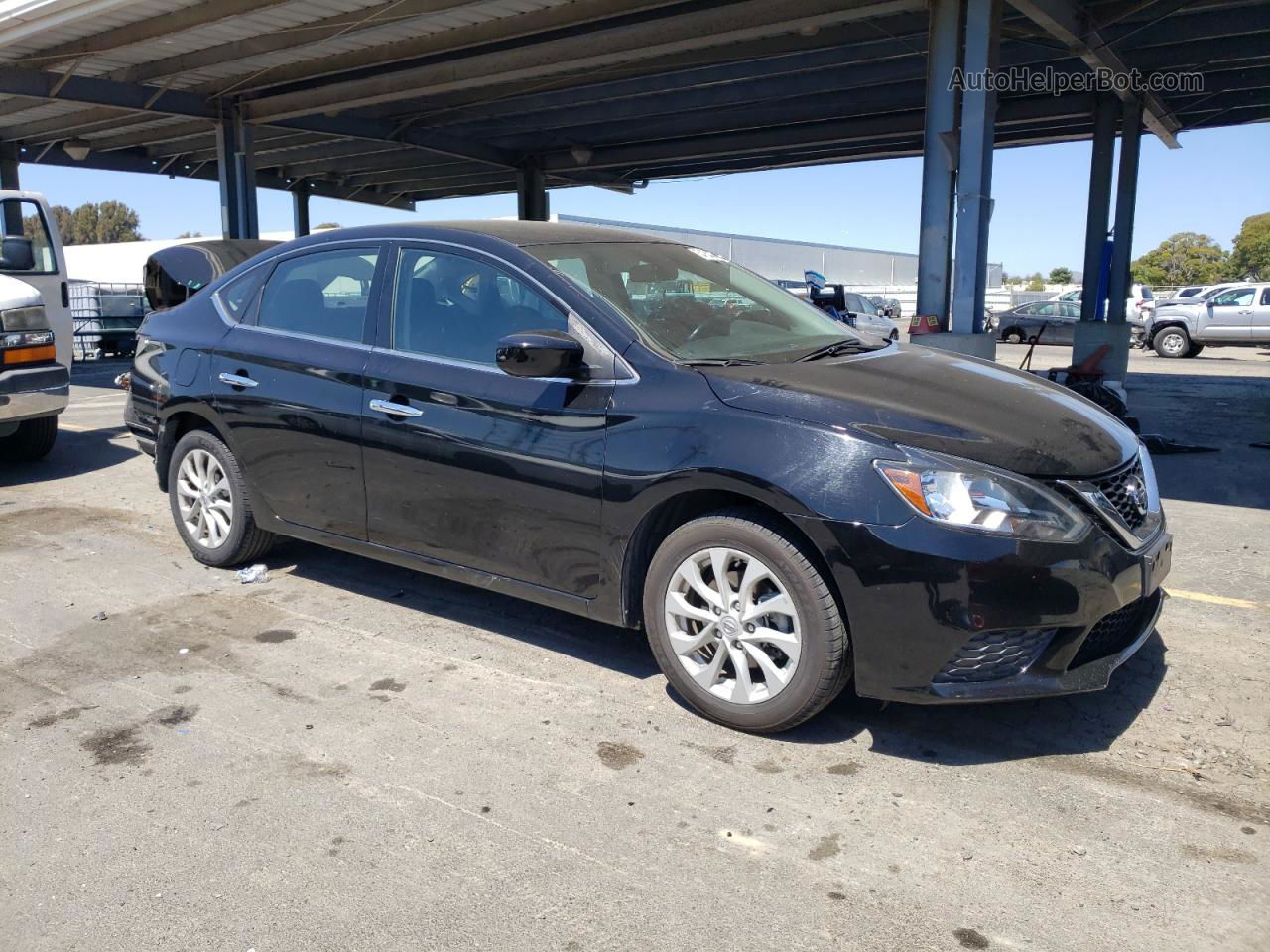 2019 Nissan Sentra S Черный vin: 3N1AB7AP1KY450660