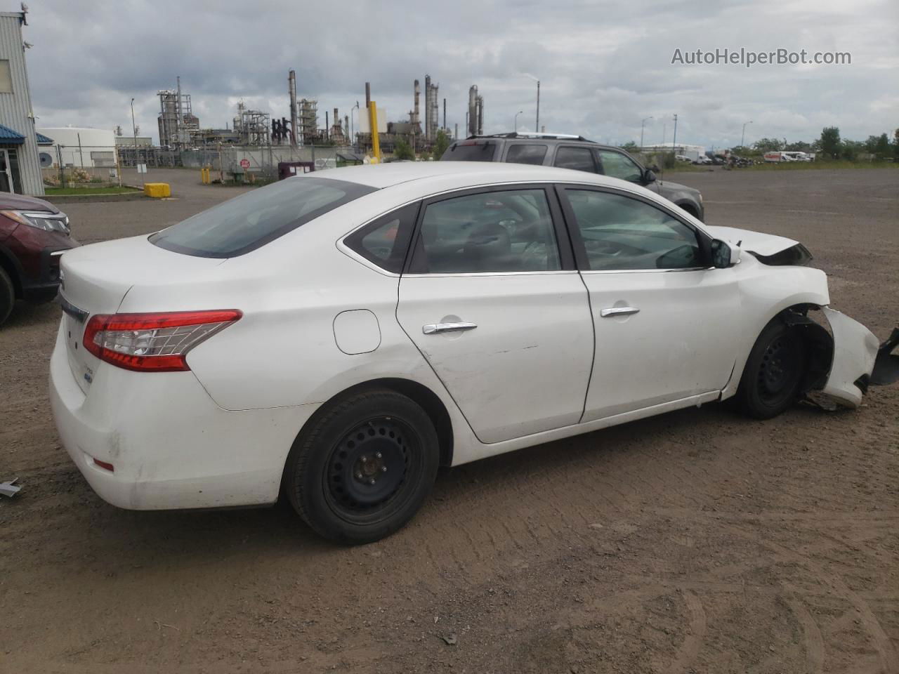 2014 Nissan Sentra S Белый vin: 3N1AB7AP2EL612765