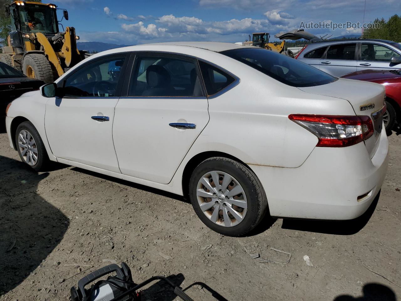 2014 Nissan Sentra S White vin: 3N1AB7AP2EL638198