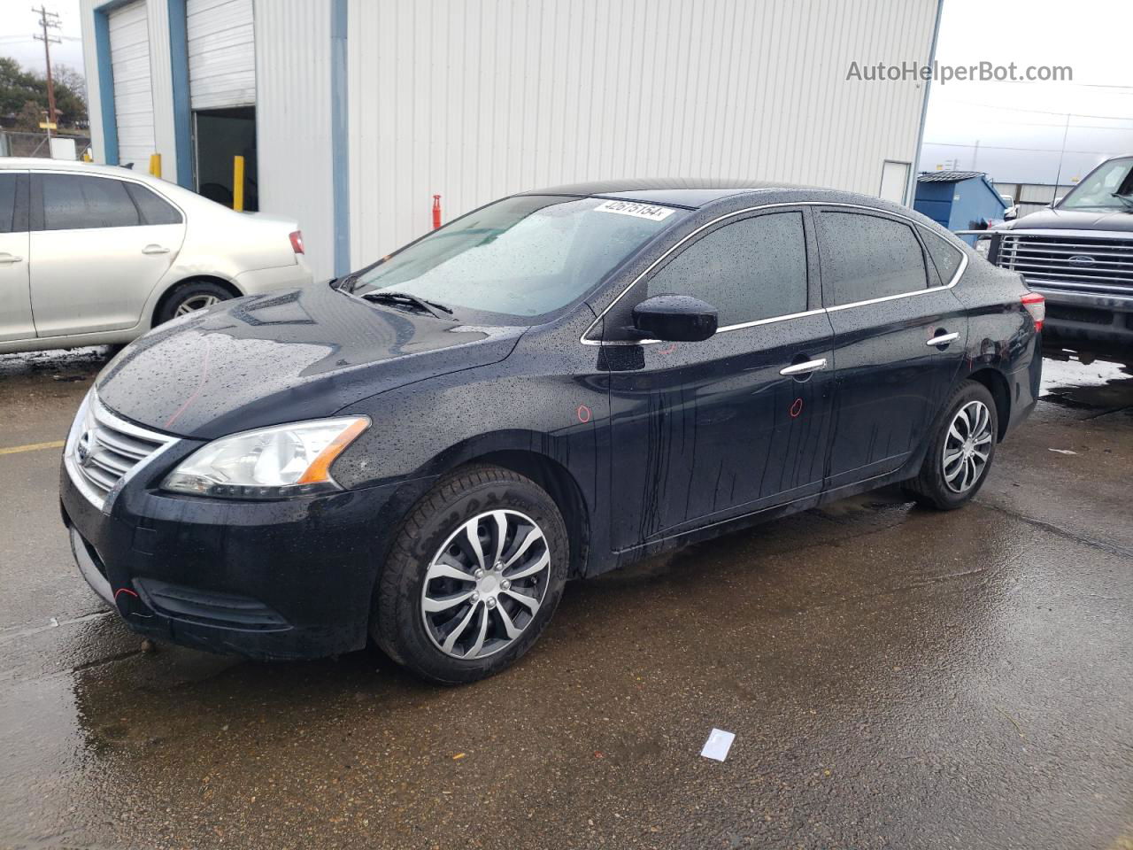 2014 Nissan Sentra S Black vin: 3N1AB7AP2EL657317