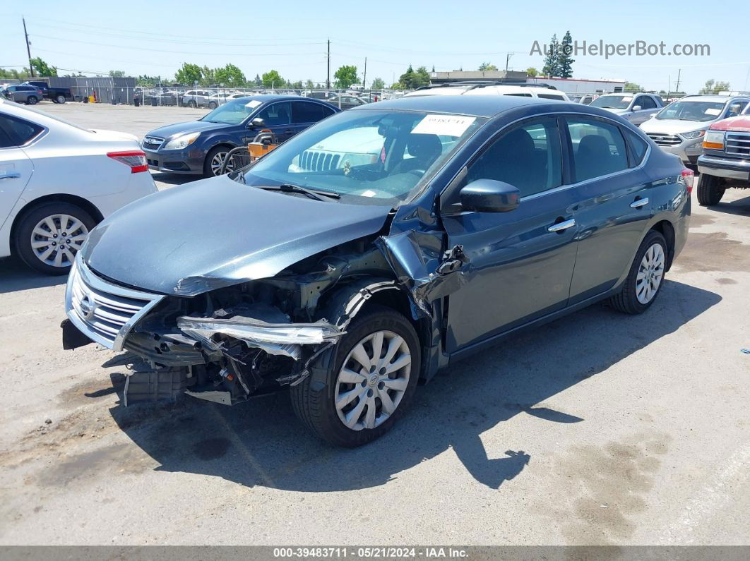 2014 Nissan Sentra Fe+ S/fe+ Sv/s/sl/sr/sv Blue vin: 3N1AB7AP2EL673372