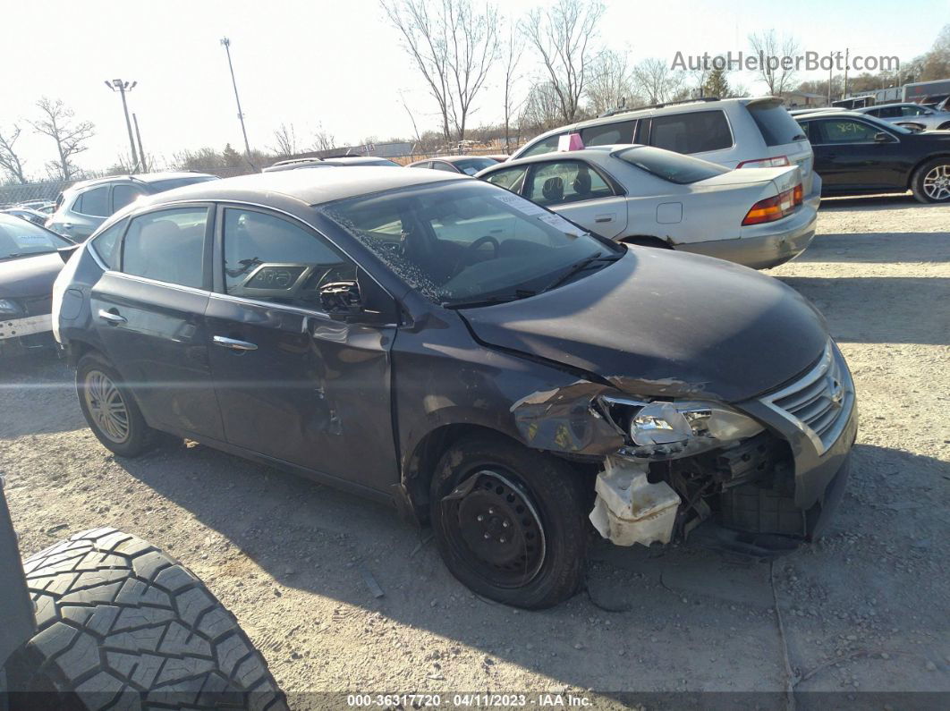 2014 Nissan Sentra S Серый vin: 3N1AB7AP2EL682508