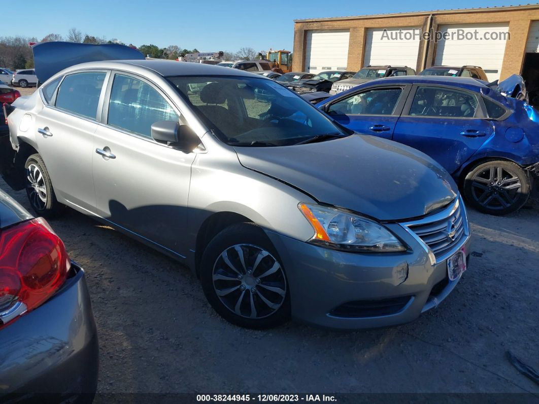 2014 Nissan Sentra S Серый vin: 3N1AB7AP2EL684596