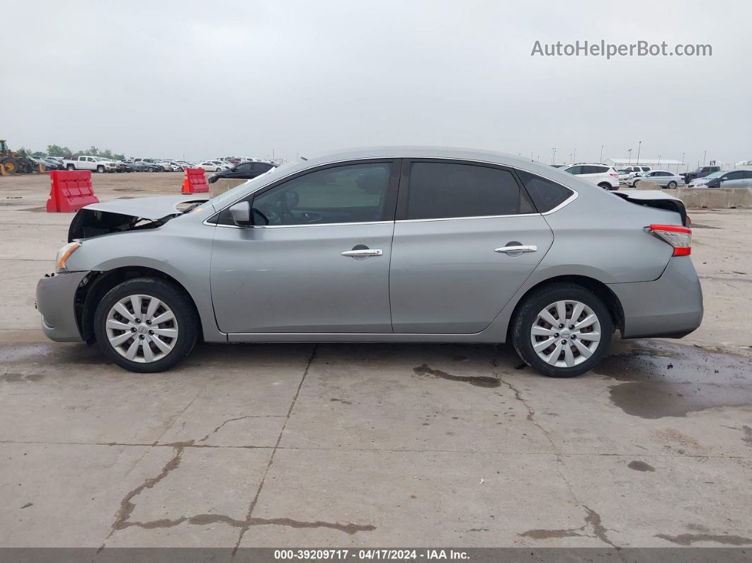 2014 Nissan Sentra S Silver vin: 3N1AB7AP2EL685067