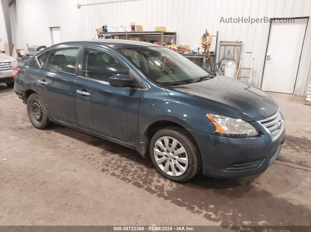 2014 Nissan Sentra S Blue vin: 3N1AB7AP2EL686204