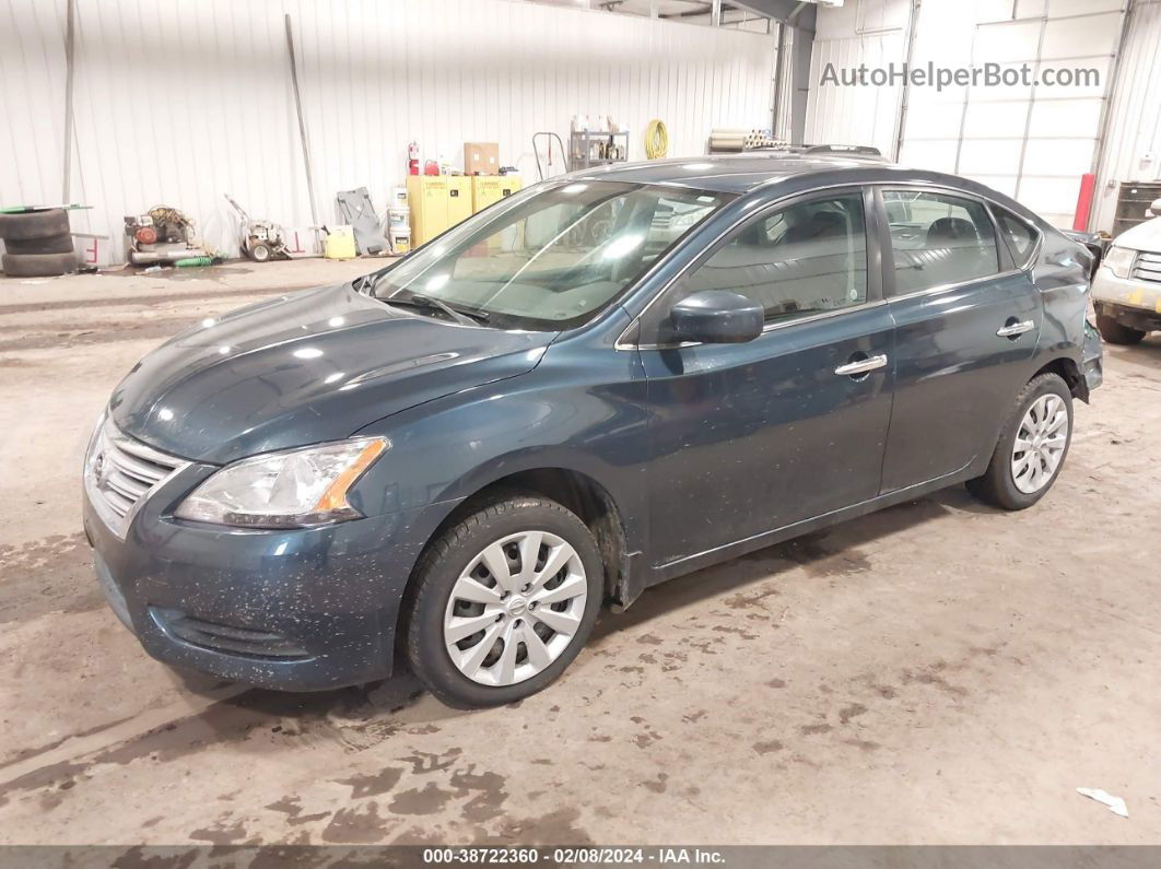 2014 Nissan Sentra S Синий vin: 3N1AB7AP2EL686204