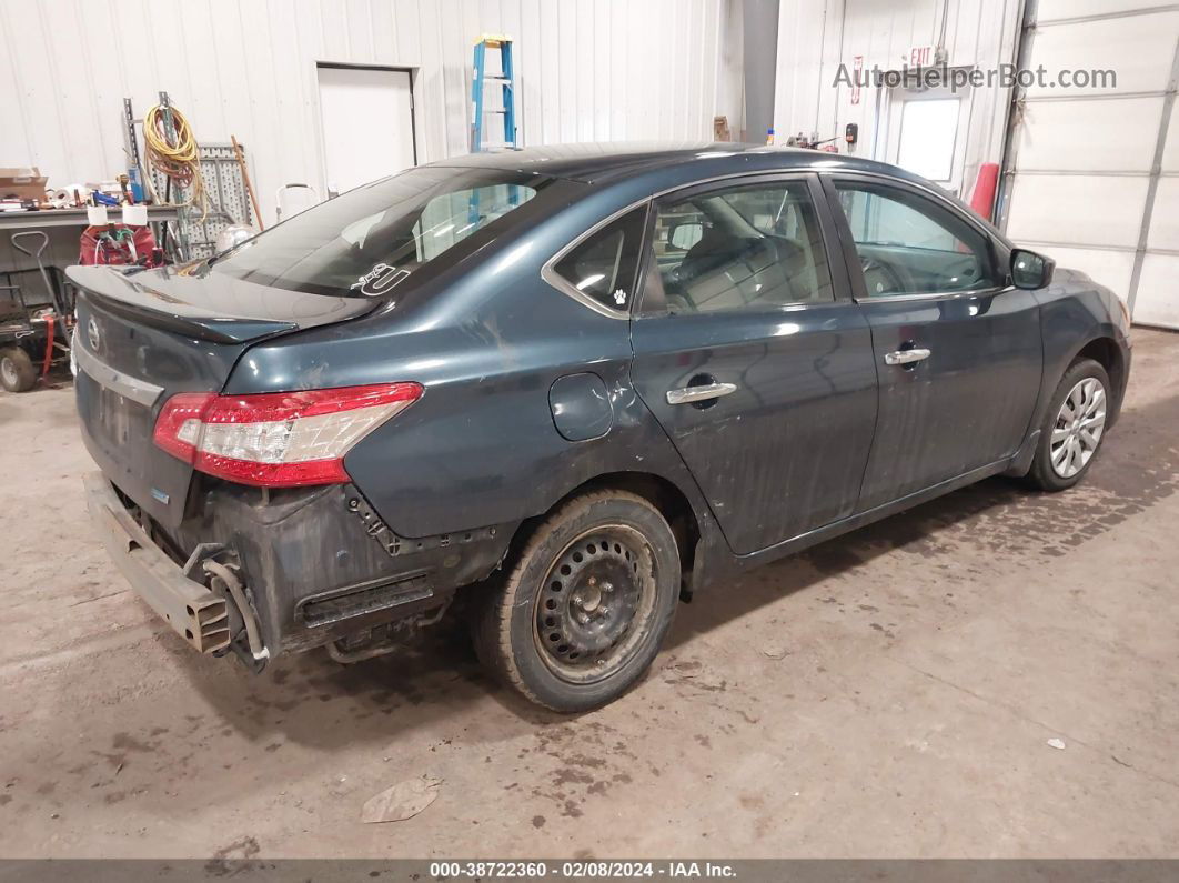 2014 Nissan Sentra S Blue vin: 3N1AB7AP2EL686204