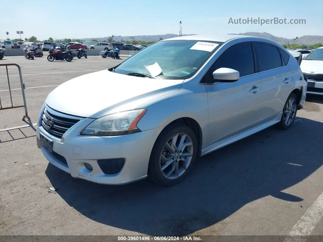 2014 Nissan Sentra Sr Серебряный vin: 3N1AB7AP2EY226768