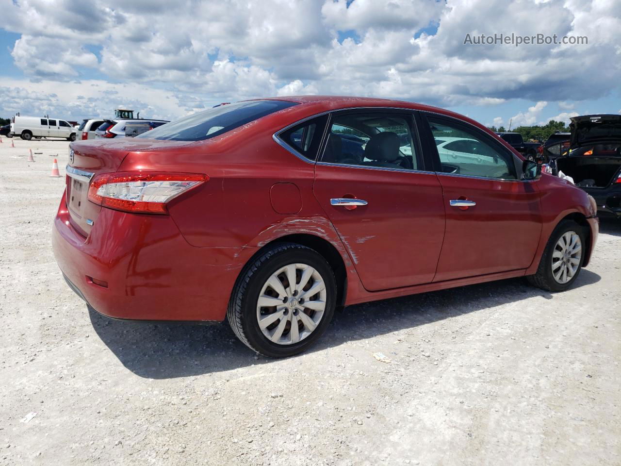 2014 Nissan Sentra S Red vin: 3N1AB7AP2EY256529