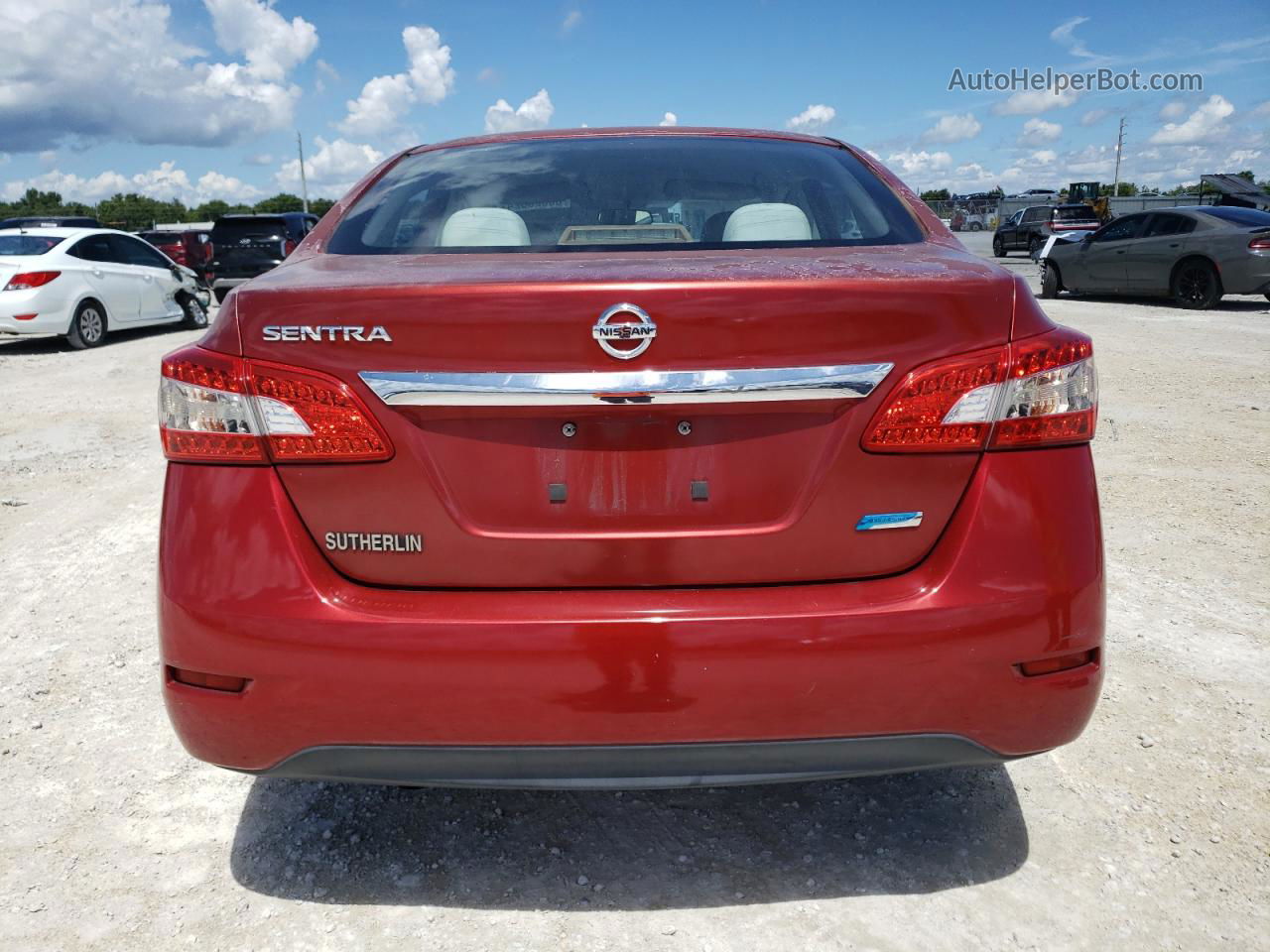 2014 Nissan Sentra S Red vin: 3N1AB7AP2EY256529