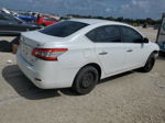 2014 Nissan Sentra S White vin: 3N1AB7AP2EY262587