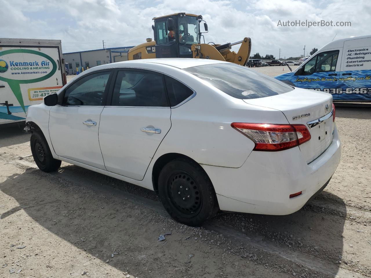 2014 Nissan Sentra S White vin: 3N1AB7AP2EY262587