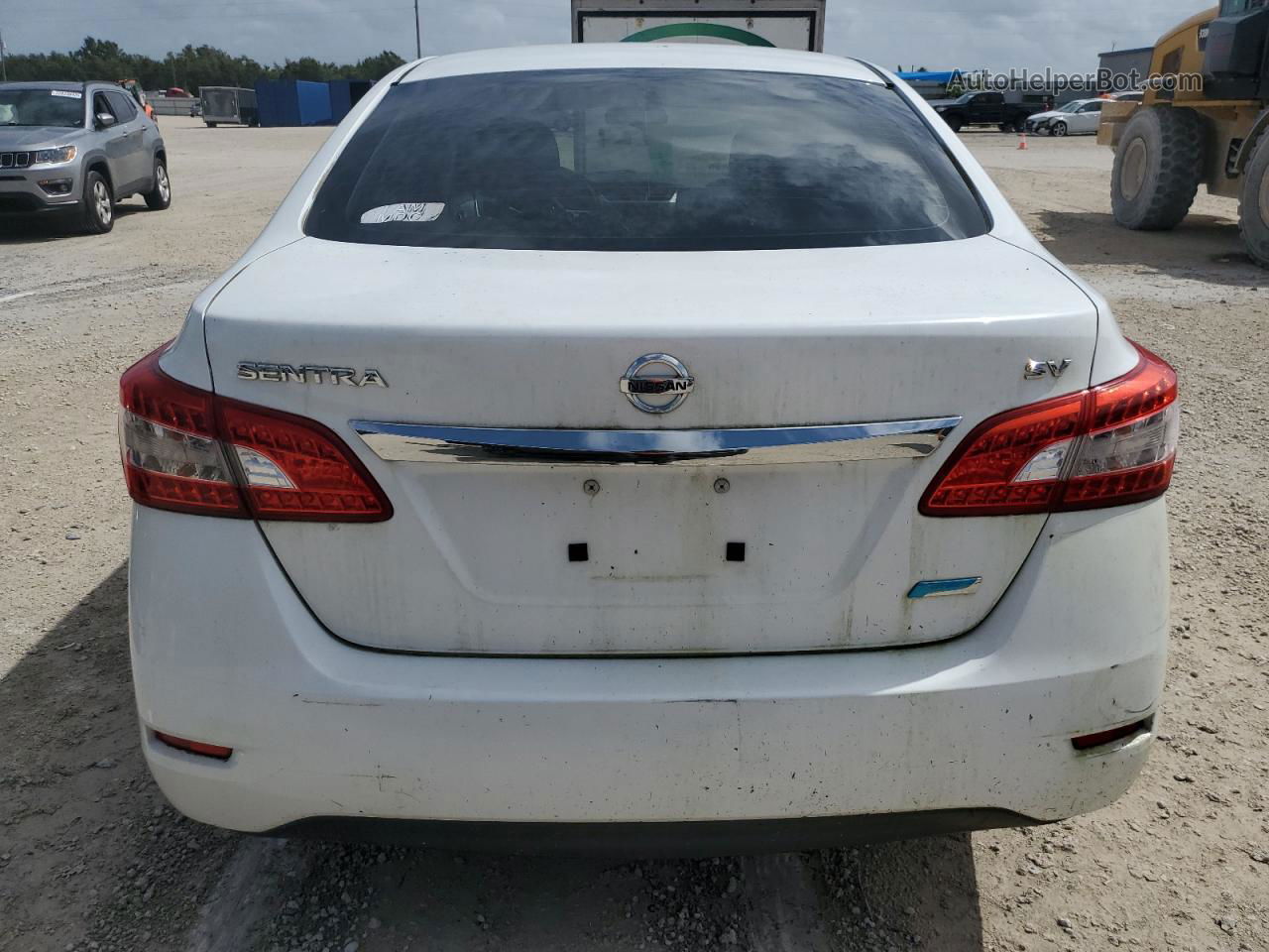 2014 Nissan Sentra S White vin: 3N1AB7AP2EY262587