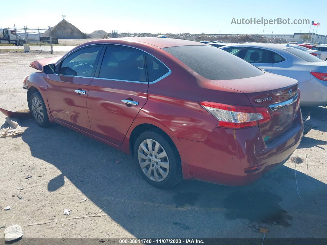 2014 Nissan Sentra S Red vin: 3N1AB7AP2EY279048