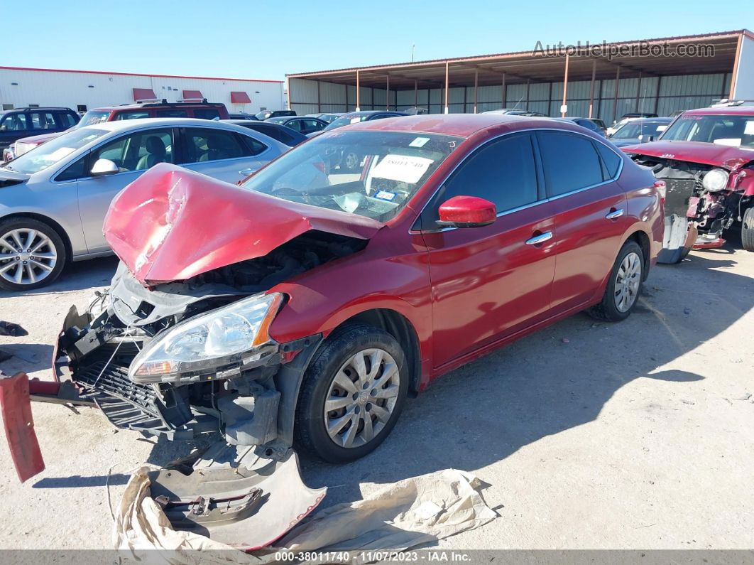 2014 Nissan Sentra S Красный vin: 3N1AB7AP2EY279048