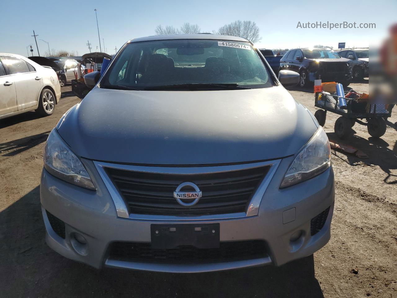 2014 Nissan Sentra S Silver vin: 3N1AB7AP2EY336395