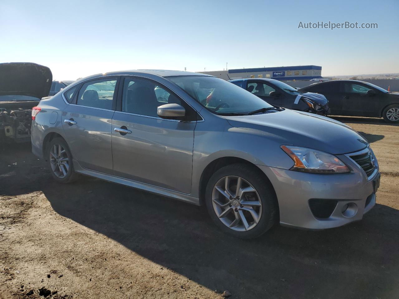 2014 Nissan Sentra S Silver vin: 3N1AB7AP2EY336395