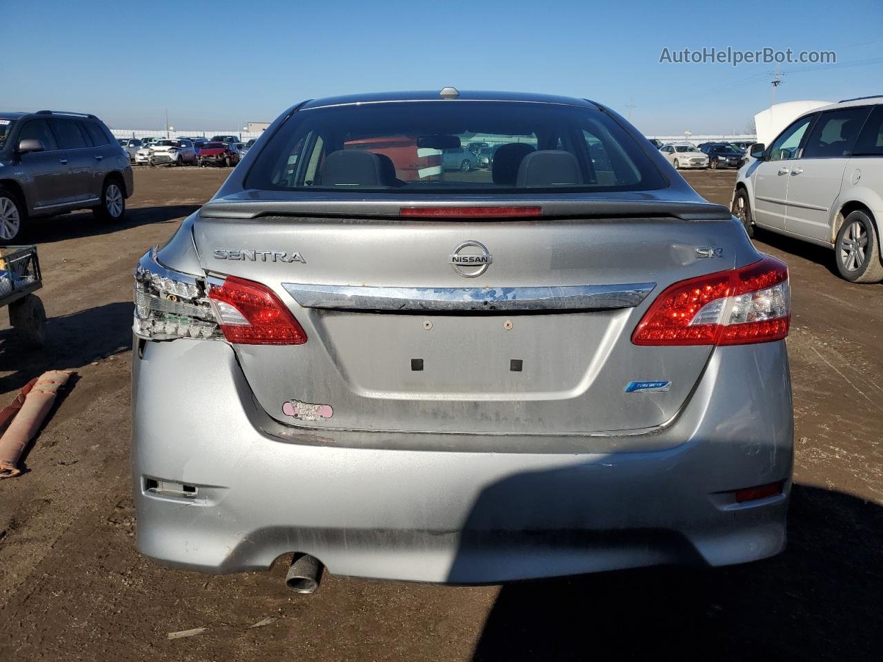 2014 Nissan Sentra S Silver vin: 3N1AB7AP2EY336395