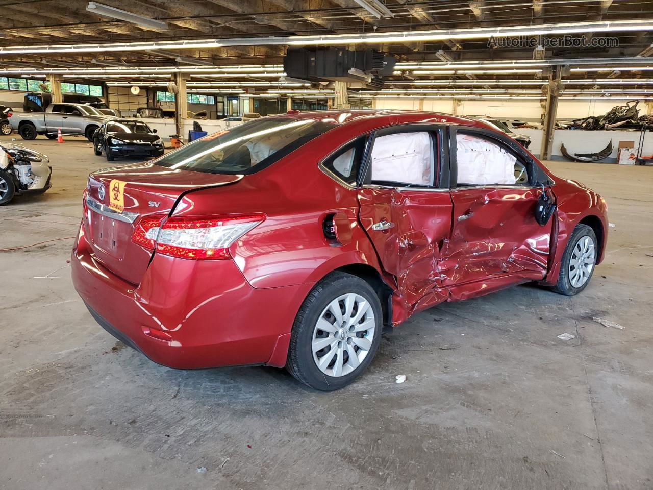 2015 Nissan Sentra S Red vin: 3N1AB7AP2FL628885