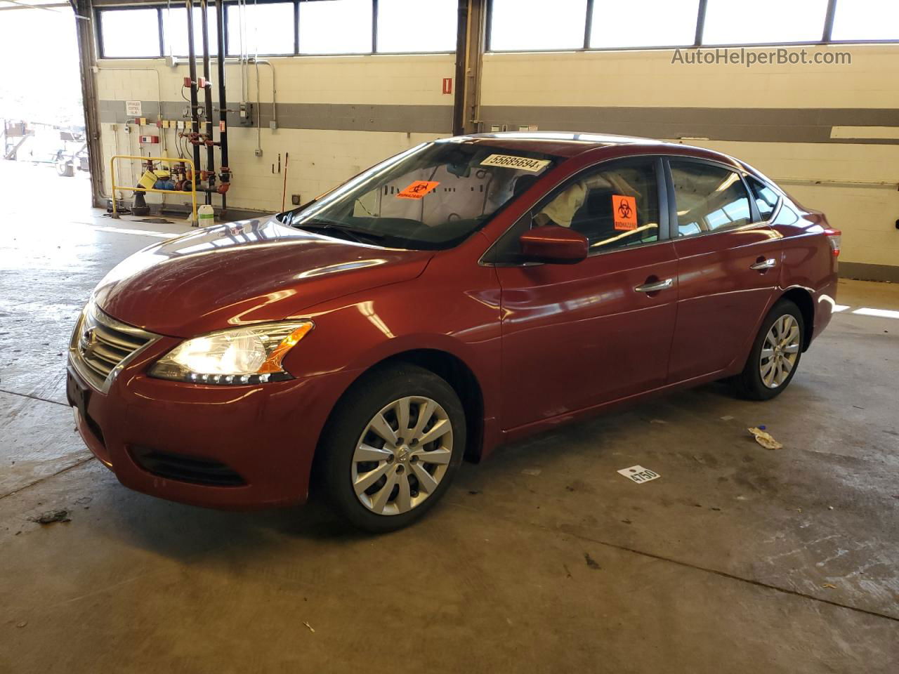 2015 Nissan Sentra S Красный vin: 3N1AB7AP2FL628885