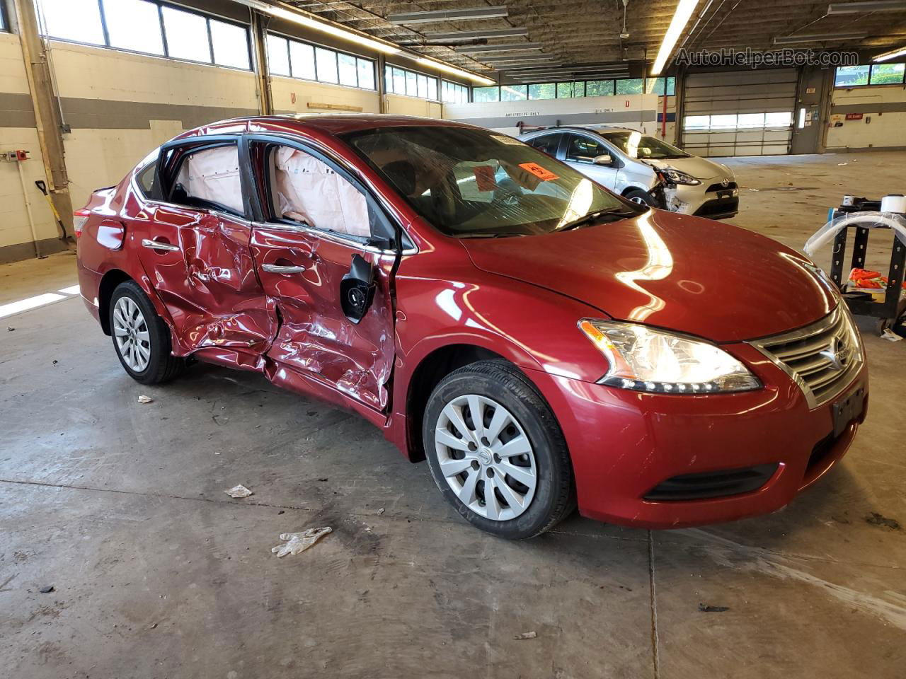 2015 Nissan Sentra S Red vin: 3N1AB7AP2FL628885