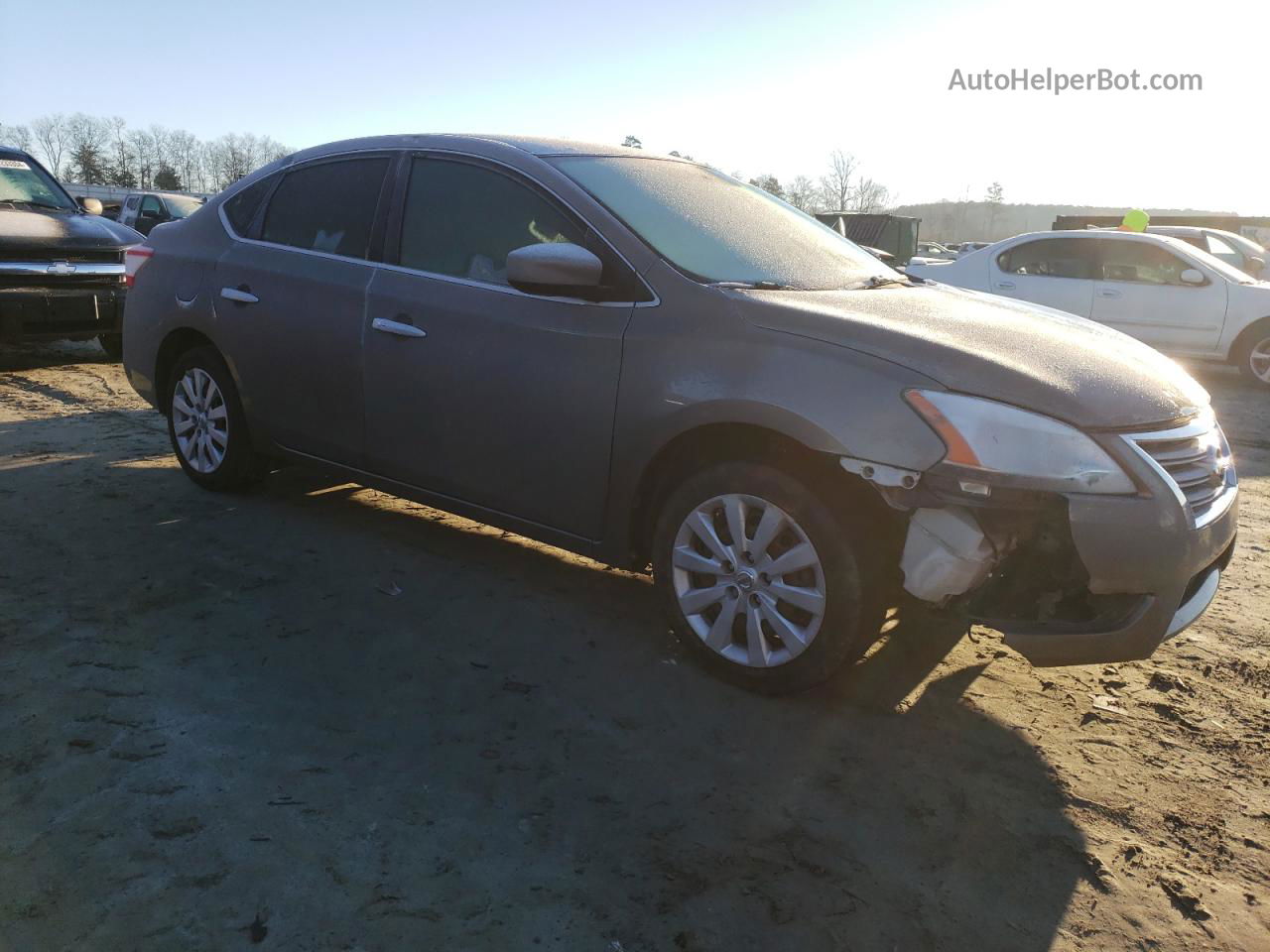 2015 Nissan Sentra S Бежевый vin: 3N1AB7AP2FL677763